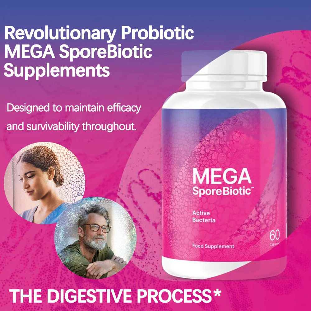 MEGA SporeBiotic Probiotics for Women & Men - Spore Based Probiotics for Digestive Health - Shelf Stable & Travel - Friendly