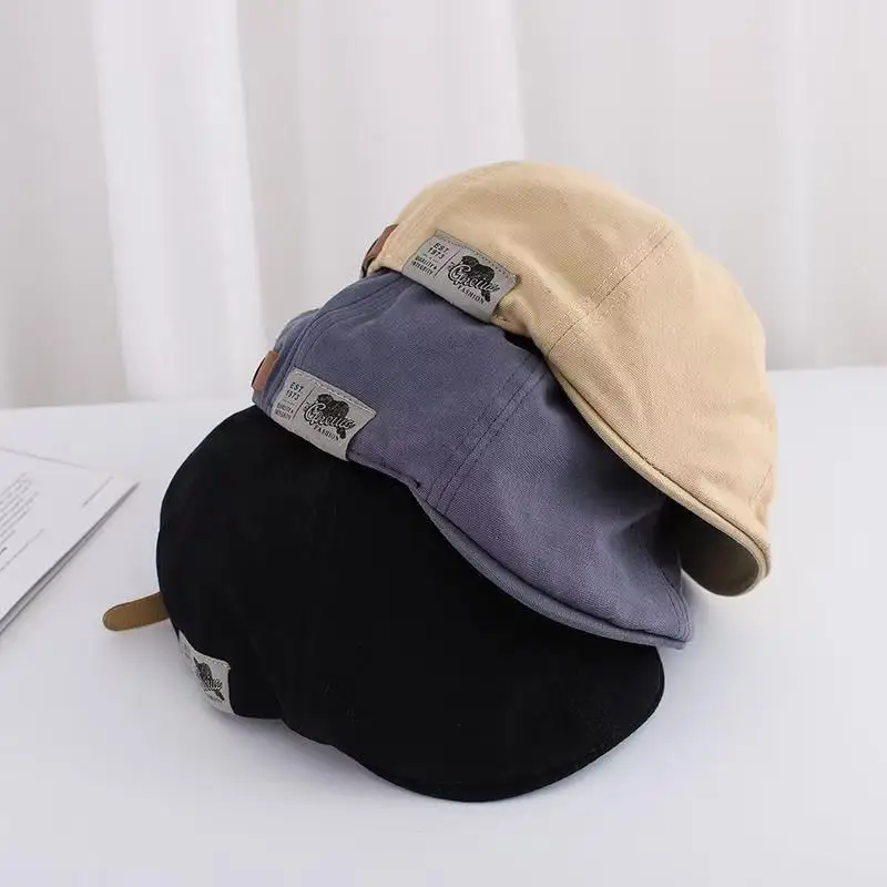 Retro classic beret for men and women Japanese street trend back wearing hat woman Korean version beret - Image 2