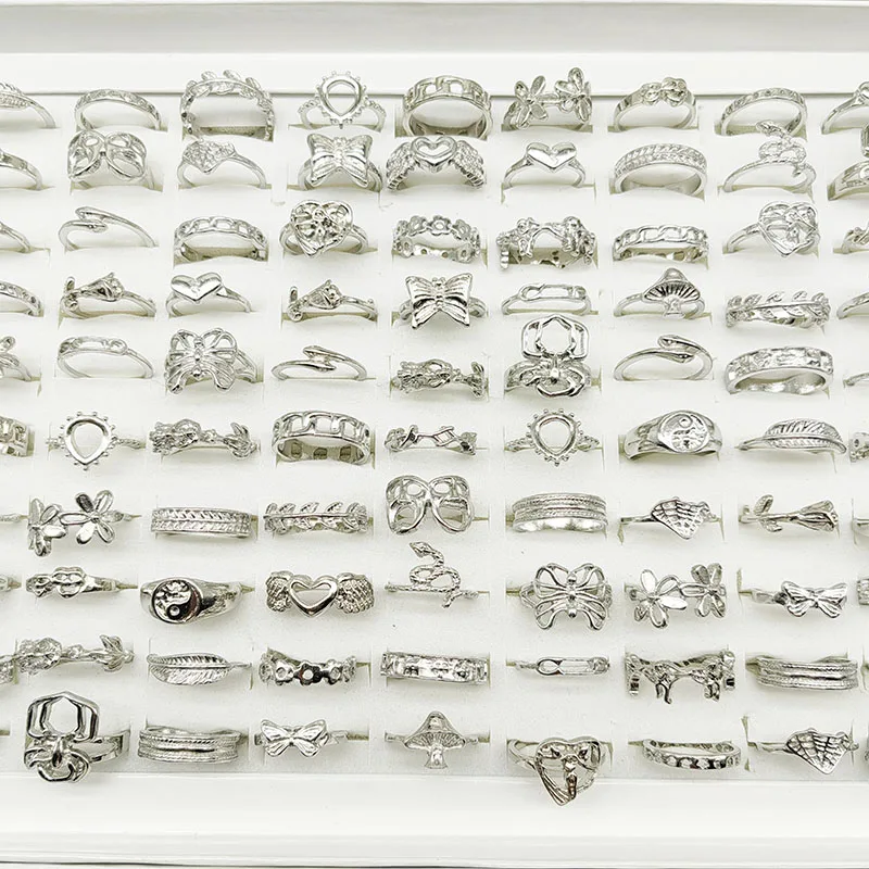 30pcs/lot Gothic Punk Ring Set For Women Men Fashion Butterfly Heart Snake Design Match Rings Daily Wear New Party Jewelry Gifts - Image 3