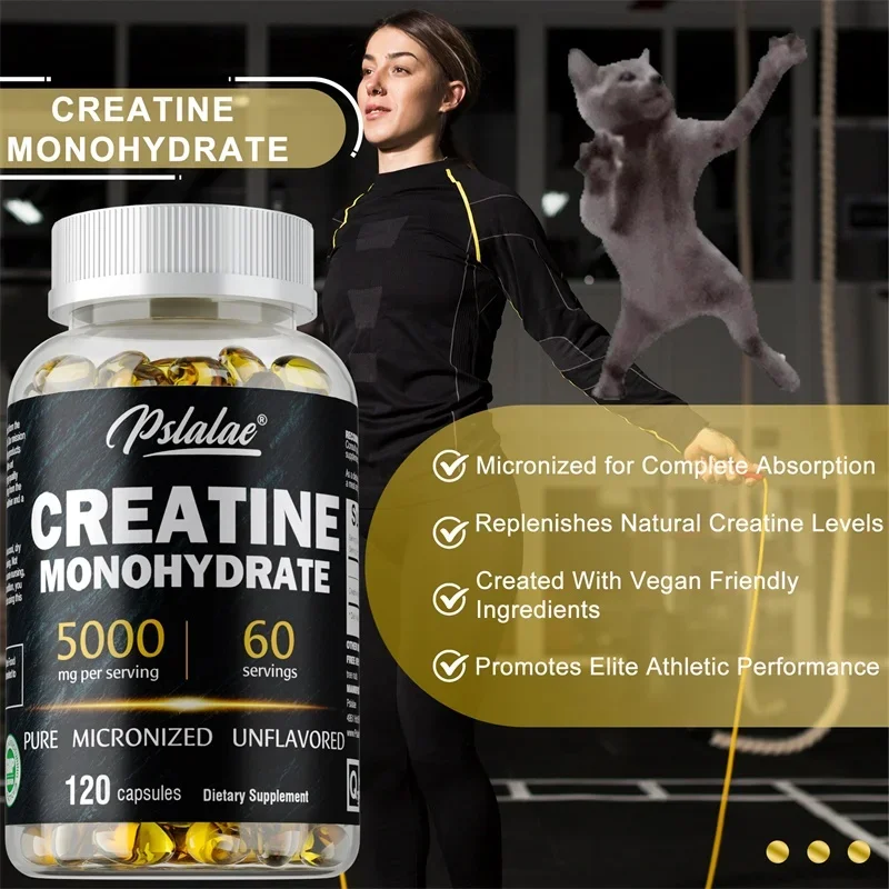 Creatine Monohydrate Capsule - Enhance Muscle Strength, Relieve Fatigue, Promote Energy Production, and Improve Performance - Image 3