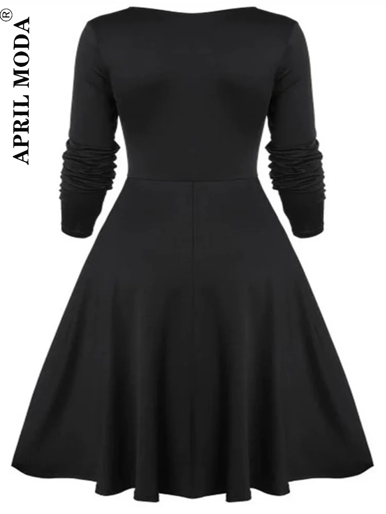 S-5XL Gothic Casual Women Vintage Dress 50s 60s Rockabilly Lace Swing Pin Up Party Dresses Elegant Tunic Vestidos Drop Shipping - Image 3