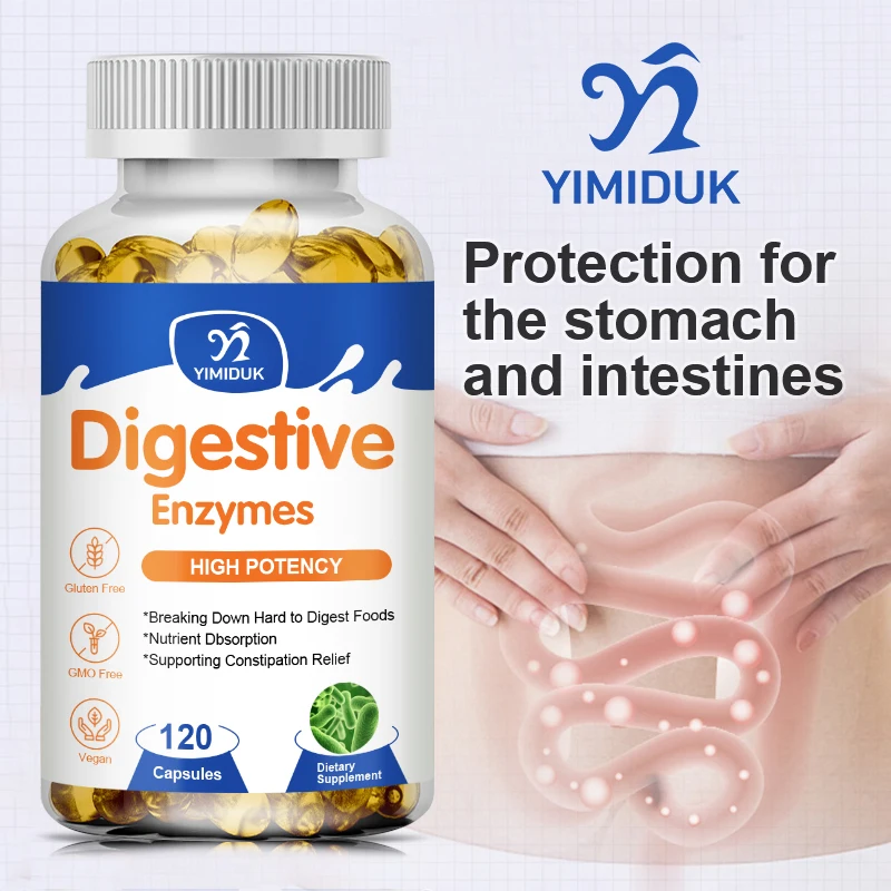 Organic Digestive Enzymes Capsules, with Probiotic Blend, Aid Constipation Relief, Support Digestive Balance, Daily Vitality - Image 2