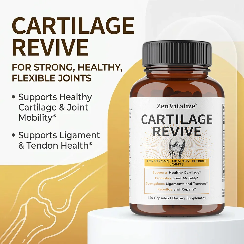 Cartilage Revive + Joint Support Supplement for Men and Women with Type II Collagen, D-Glucosamine, MSM, Vitamin D3, Vitamin C - Image 5