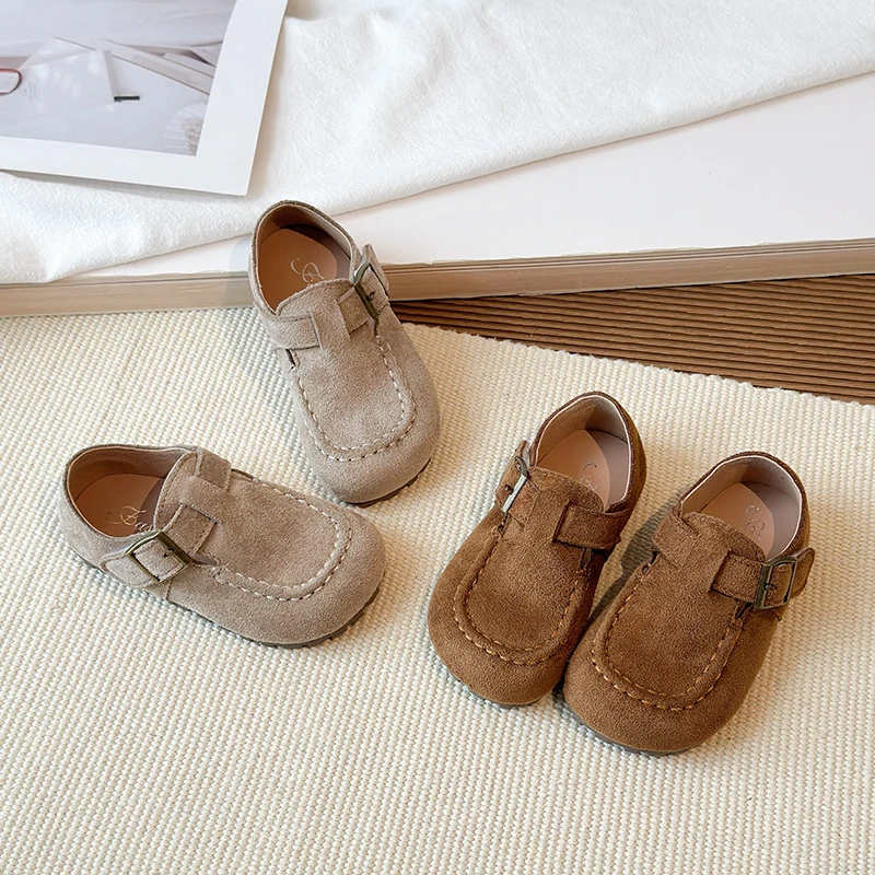 Girls Flats 2026 Spring Fall Shallow Lazy Loafers Shoes for Kids Girl Comfortable Soft Suede Sneaker Casual School Shoes Child - Image 2