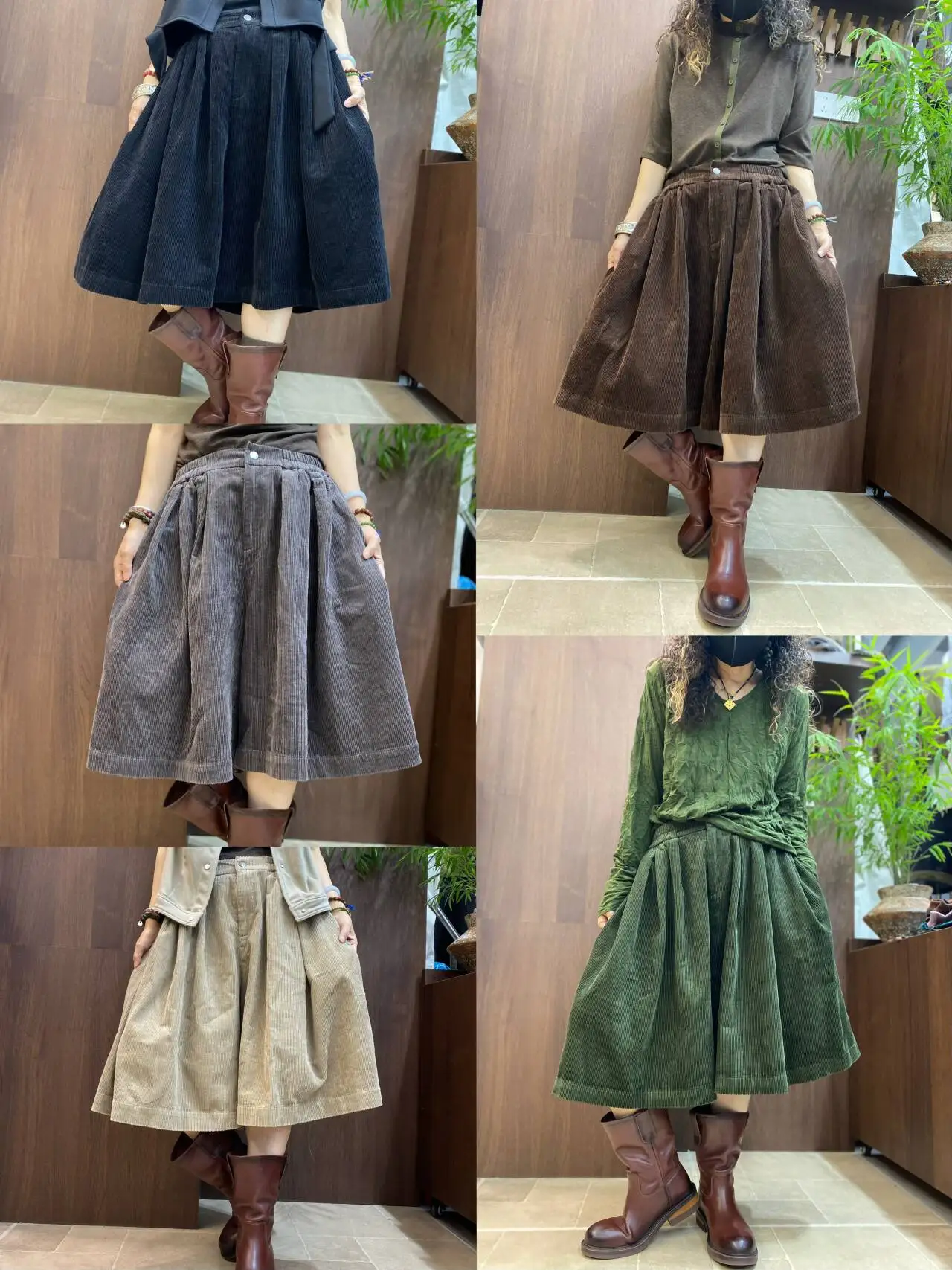 Casual Loose Wide-Leg Pants Women Plus Size Elastic Waist Versatile Slimming Mid-Length Pants XY584 - Image 2