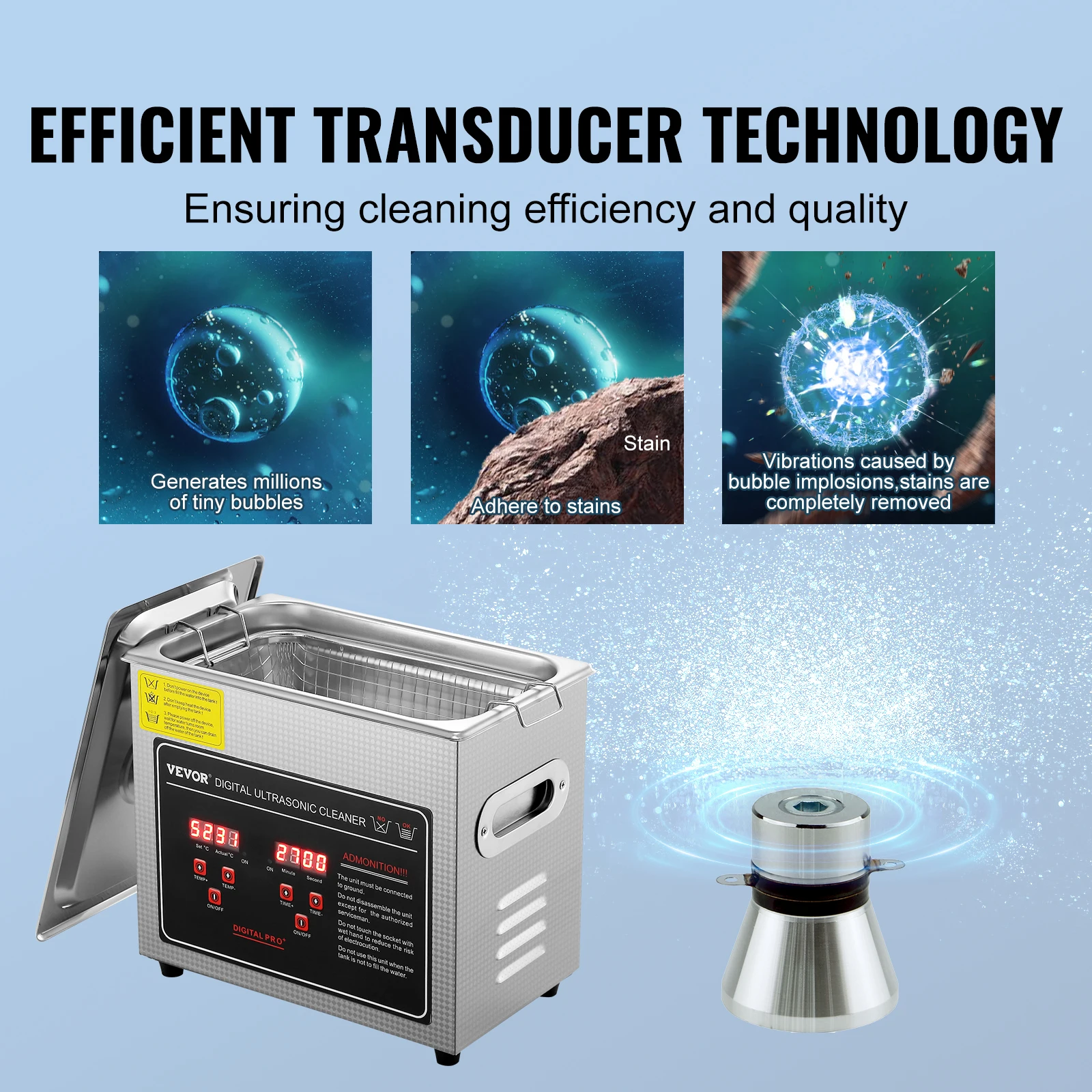 SucceBuy 2L 3L 6L 10L 22L 30L Ultrasonic Cleaner Stainless Steel Portable Cleaning Washing Machine Ultrasound Home Appliance - Image 3