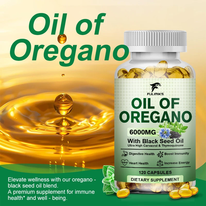 Oil of Oregano Softgels – Organic Oregano Oil Capsules with Black Seed Oil, Immune & Digestive Support, Antioxidant Support - Image 4