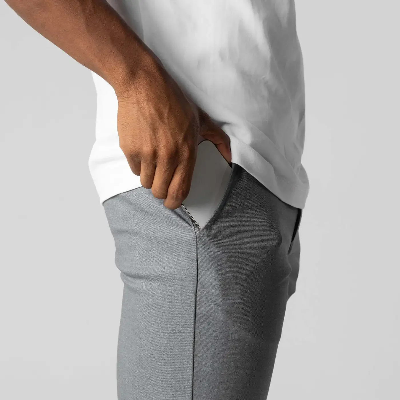 Active Chinos Comfortable Men Long Pants Stylish Slim Fit Ankle Length Casual Soft Breathable Fabric Mid Waist Commuting Wear - Image 4