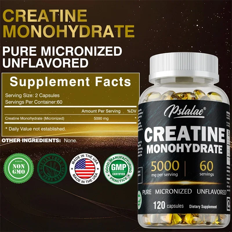 Creatine Monohydrate Capsule - Enhance Muscle Strength, Relieve Fatigue, Promote Energy Production, and Improve Performance - Image 2