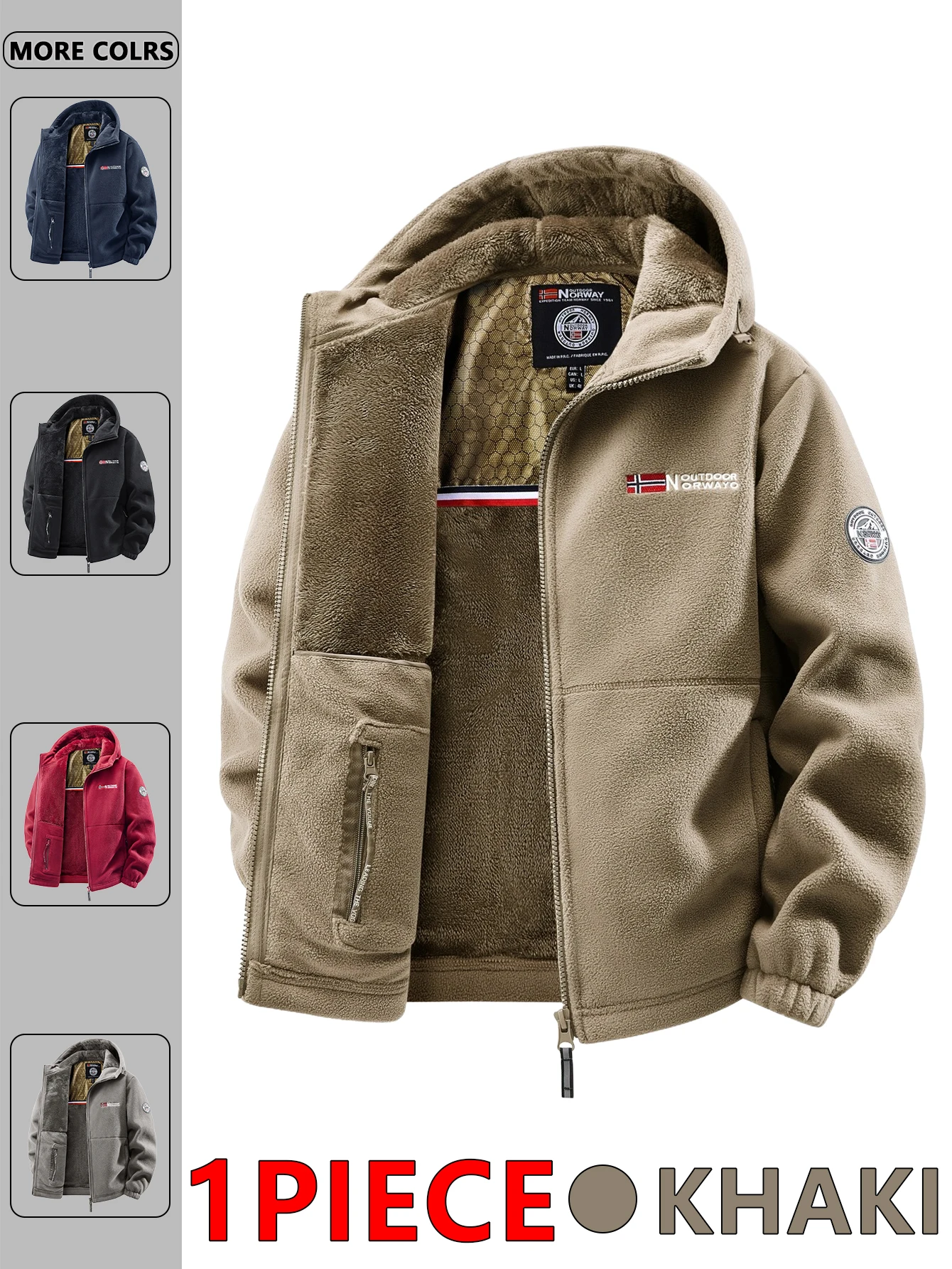 Men's Autumn and Winter Outdoor Hooded Jacket, Suitable for Daily Wear at Home, for Travel, Parties, Commuting, Outdoor Fashion Versatile, Enhances Temperament, Streetwear, Travel Wear. - Image 5