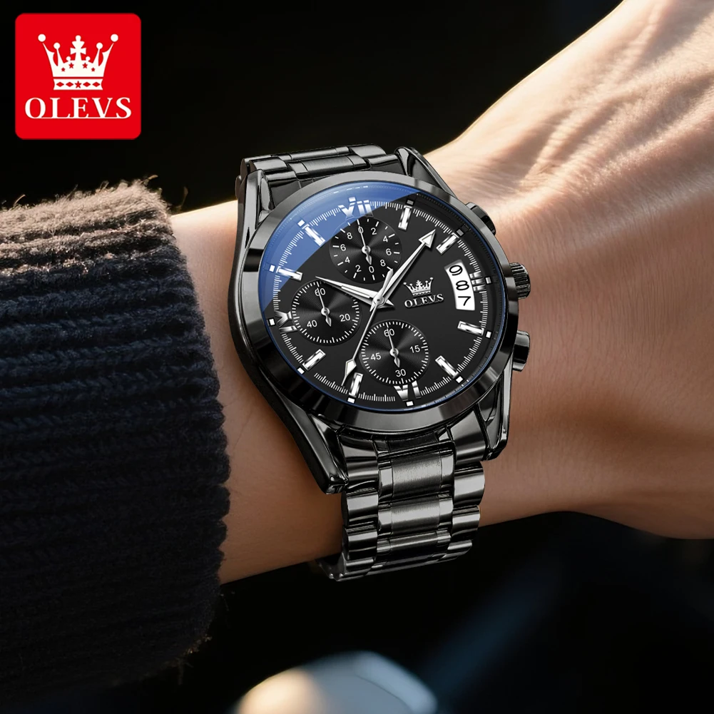 OLEVS 2987 Mens Watch Fashion Original Brand Quartz Watches For Men Waterproof Calendar Male Dress Hand Clock Reloj - Image 3