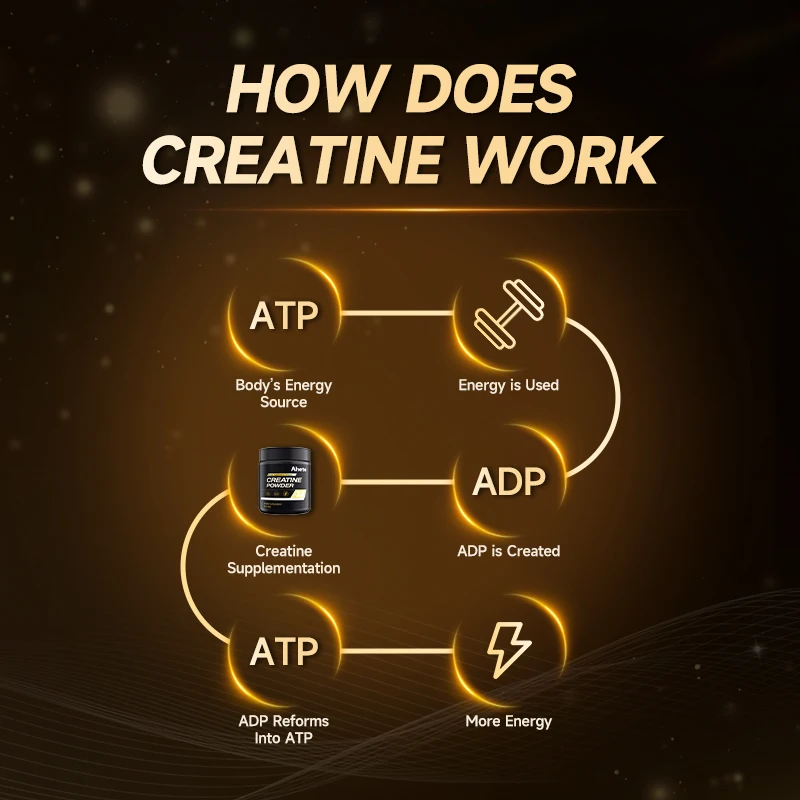 Ahete Fast-Absorbing Creatine Powder, Superior Mixability & Uptake, Supports ATP Energy, Sugar & Additive-Free - Image 3