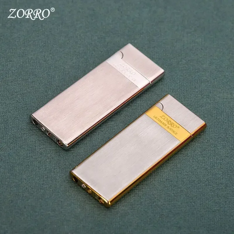 Zorro-Ultra-thin Inflatable Lighter, Cigarette Case, Grinding Wheel, Men's Toy, Cigarette Accessories, Easy to Put - Image 4