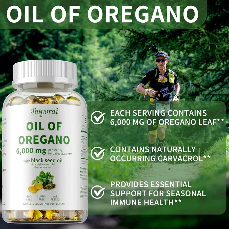 Oil of Oregano Capsules - with Black Seed Oil Strength For Gut Health, Digestive Health, Immune Support - Image 4