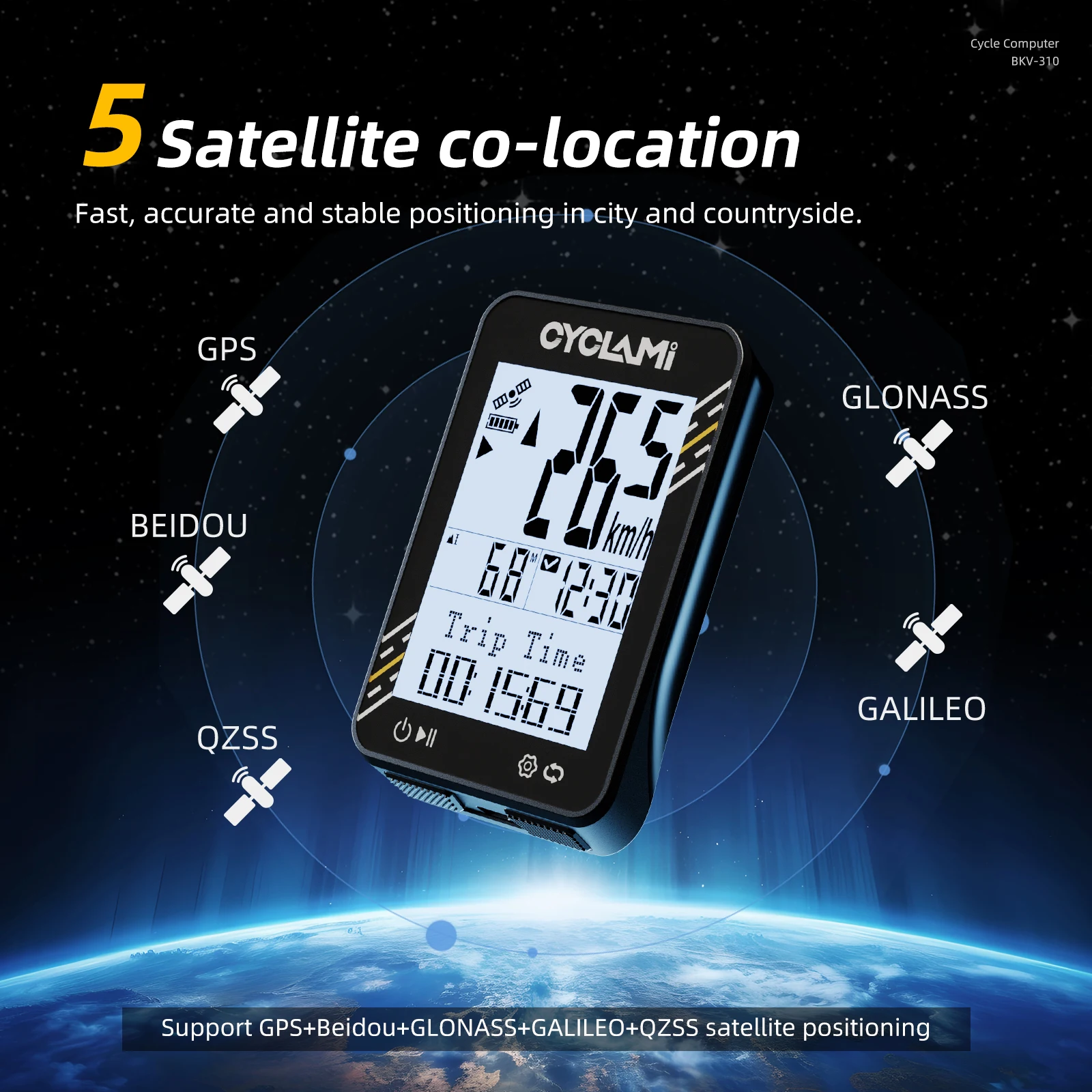 CYCLAMI Bicycle GPS Computer Multi-Language 2.4 inch IPX7 Odometer Female Riders Speed Meter Cyclists - Image 4