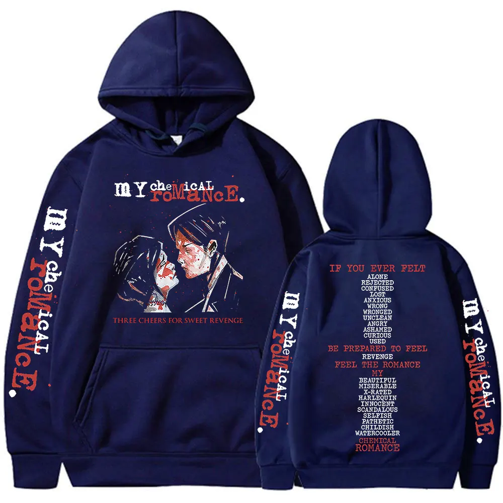 Rock Band My Chemical Romance Hoodies Three Cheers for Sweet Revenge Gothic Hooded Sweatshirts Men's Women Oversized Pullovers - Image 2