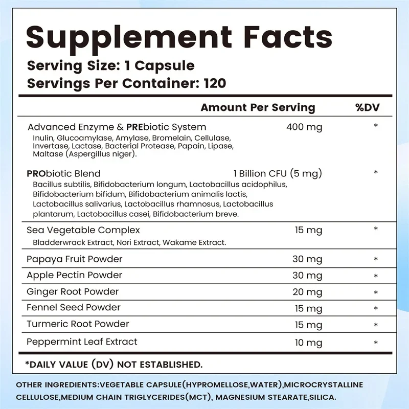 Digestive Enzymes Supplement - Digestion and Intestinal Health for Adults Men and Women, Promotes Nutrient Absorption - Image 2