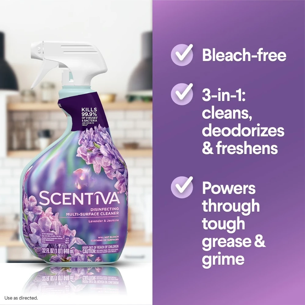 Clorox Scentiva Multi Surface Cleaner Spray, Lavender & Jasmine, 32 fl oz