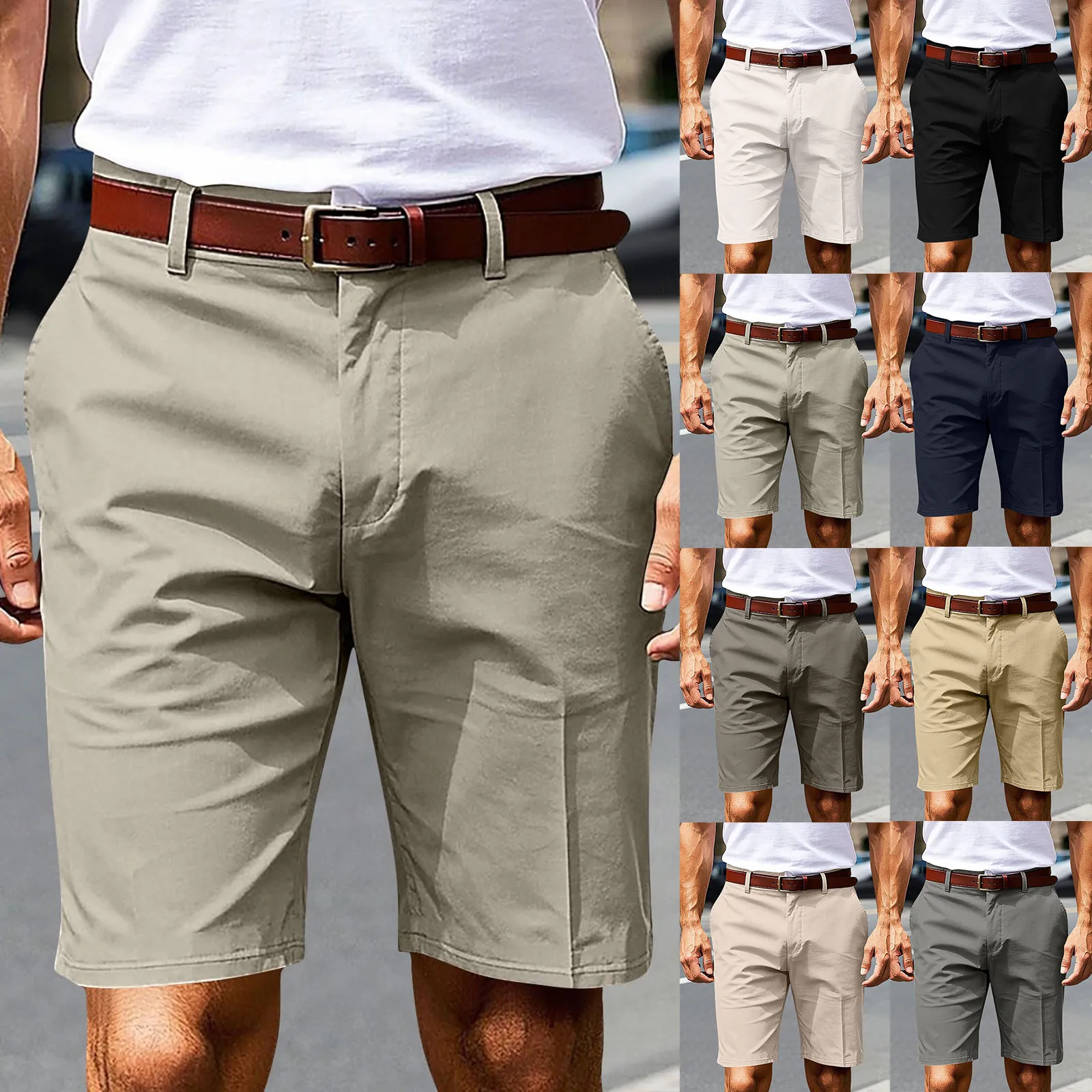 Warm Comfortable Chino Shorts Men's Cotton Summer Suit Trousers Short Shorts Short Chino Trousers Regular Outfit for Men Party - Image 3