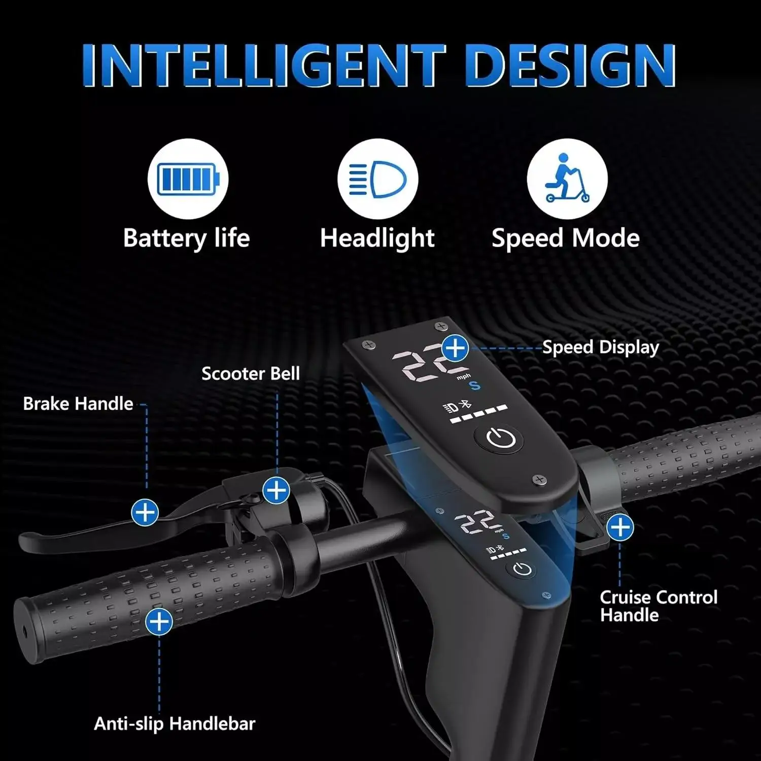 AOVOPRO New ESMAX Electric Scooter 500W 22MPH Adult APP Smart Scooter 28 miles Range Shock-absorbing Anti-skid Folding E-Scooter - Image 2