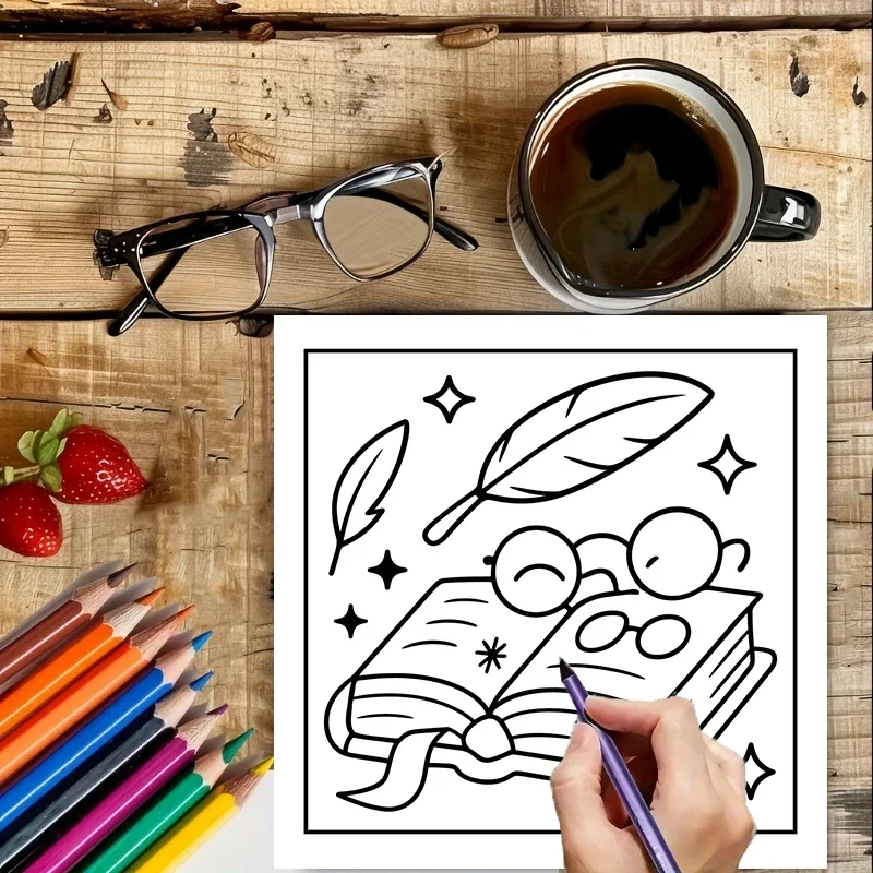 Easy Witchy Vibes Coloring Book for Adult Colouring Book, Birthday Day Gift, Back to School Supplies, Adults Cute Drawing Book - Image 4