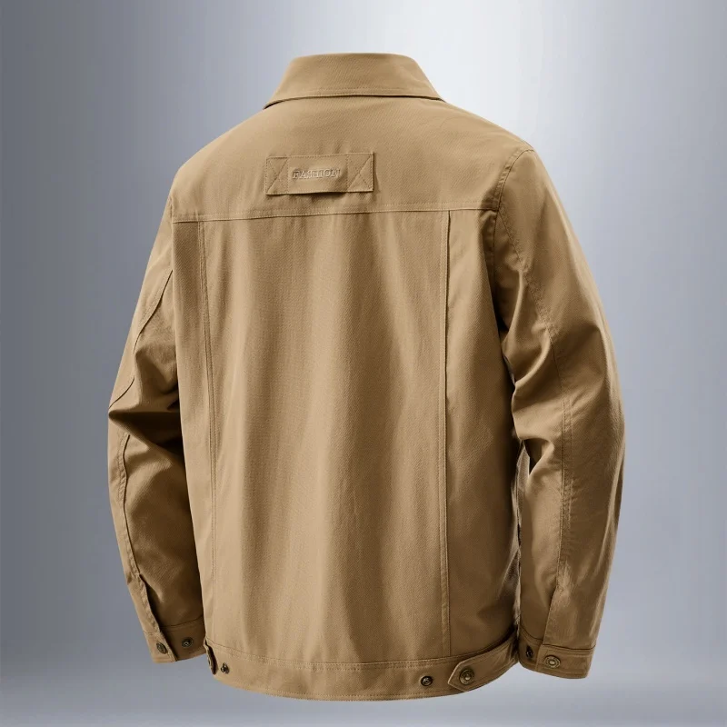 Men's Tactical Military Jacket Autumn Winter Tactical Cargo Jackets Men Casual Multiple Pockets Windproof Outdoor Workwear Coats - Image 4
