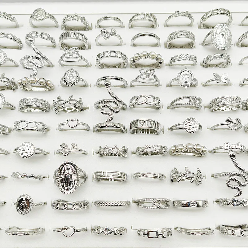 30pcs/lot Gothic Punk Ring Set For Women Men Fashion Butterfly Heart Snake Design Match Rings Daily Wear New Party Jewelry Gifts - Image 5