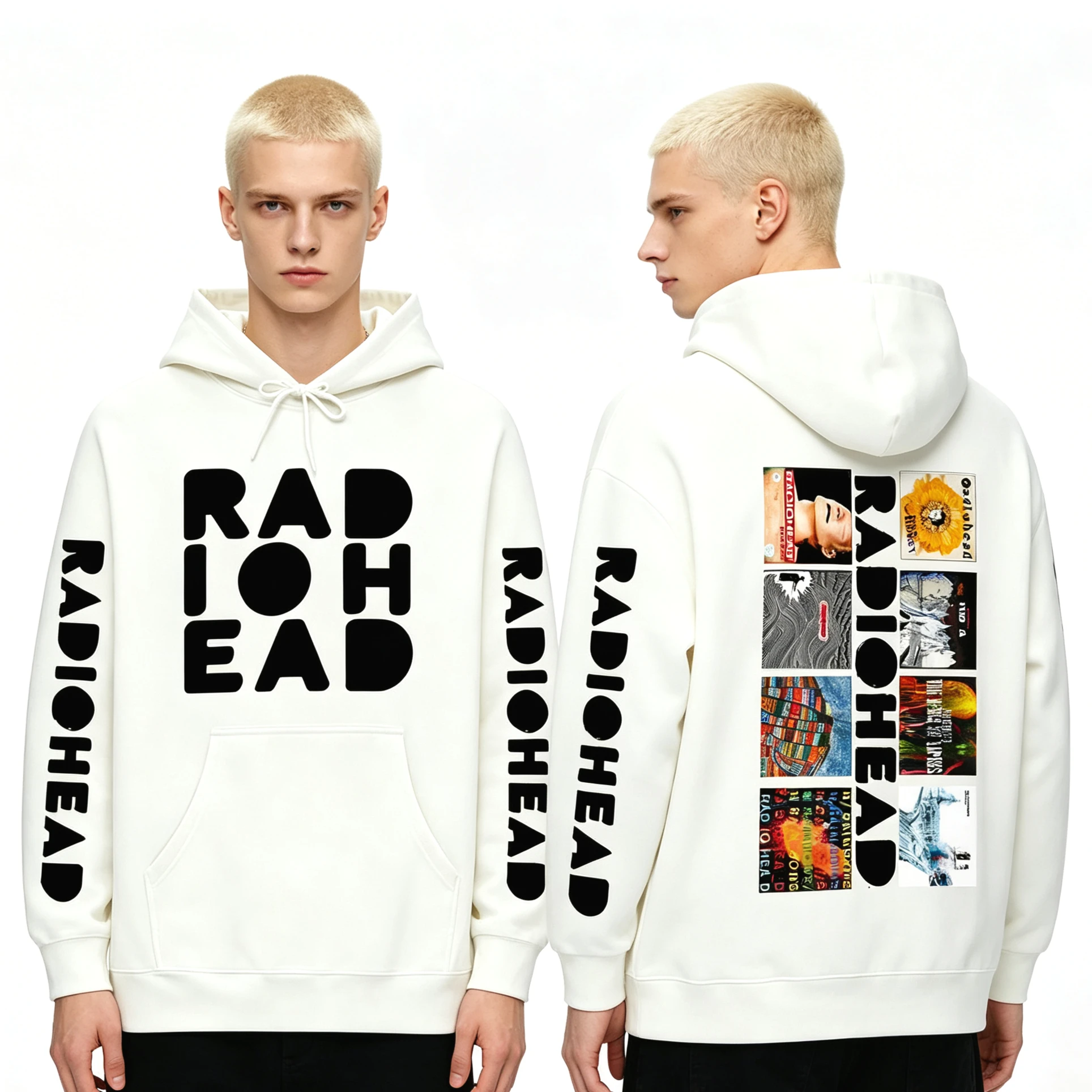 2026 Hot New Rock Band Radiohead Album Cover Print Hoodies Men Women Vintage Gothic Oversized Hooded Y2K Gothic Cotton Hoodie