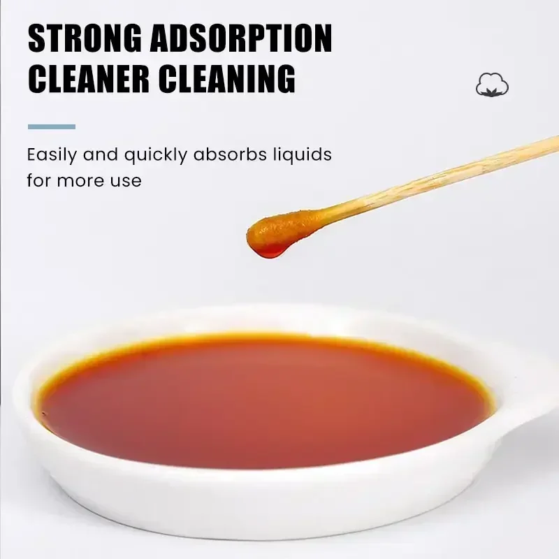 100/300/500 Pcs Cotton Swabs with Wooden Sticks, Bamboo Cotton Swabs Double Round Tips, Biodegradable Cotton Buds - Image 6