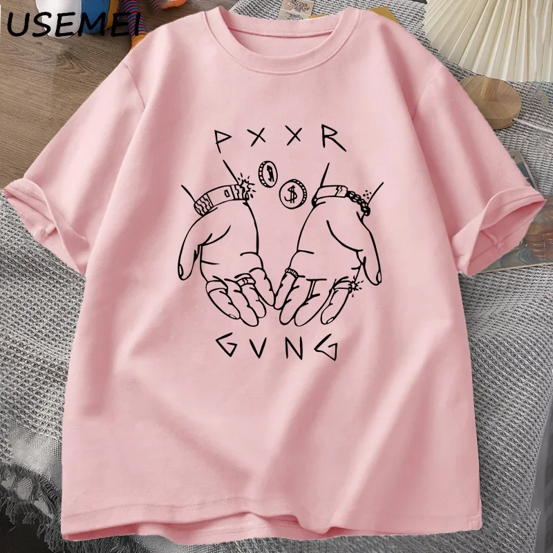 Pxxr Gvng The White Family T-shirts O Neck Oversized Tshirt Men Cotton Short Sleeve Tee Shirt Summer Graphic Tees Streetwear - Image 4
