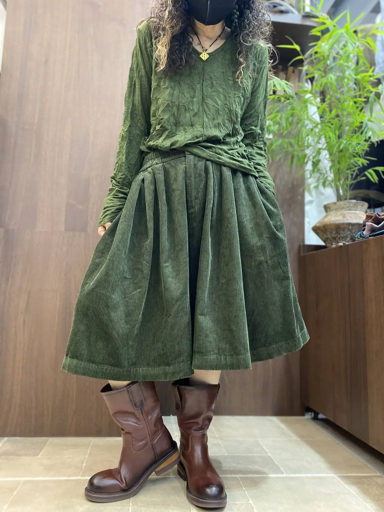 Casual Loose Wide-Leg Pants Women Plus Size Elastic Waist Versatile Slimming Mid-Length Pants XY584 - Image 5