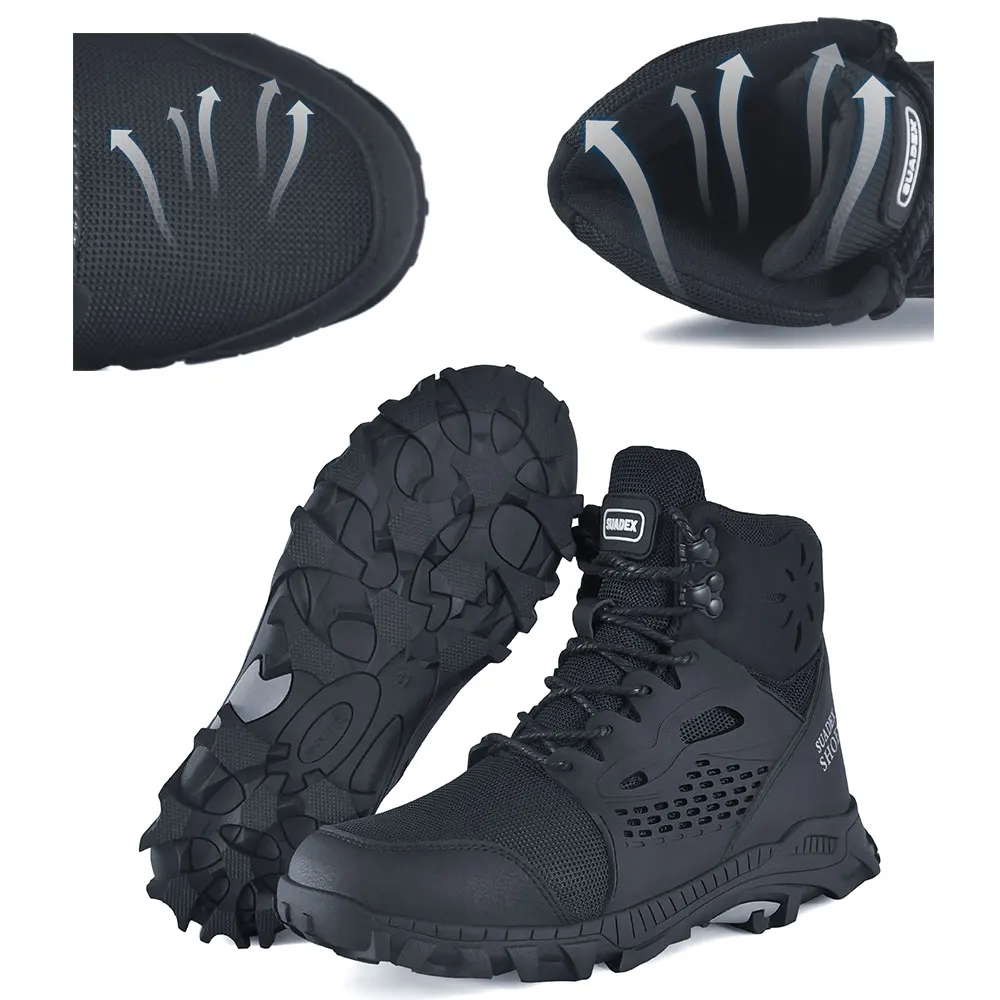 SUADEX S1 Safety Boots Men Work Shoes Anti-Smashing Steel Toe Work Safety Shoes Male Female Boots Anti-slippery EUR Size 37-48 - Image 4