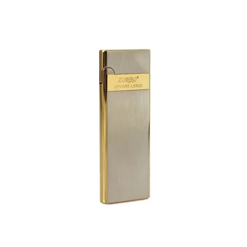 Zorro-Ultra-thin Inflatable Lighter, Cigarette Case, Grinding Wheel, Men's Toy, Cigarette Accessories, Easy to Put