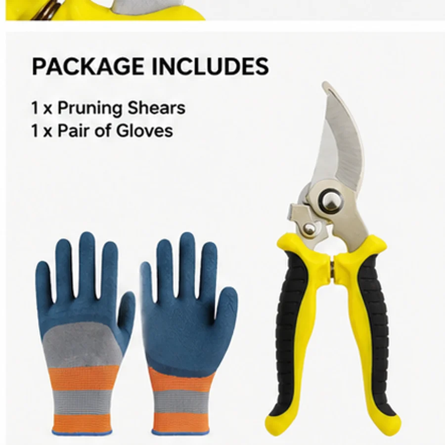 3-Piece Professional Heavy-Duty Garden Pruning Set with Non-Slip Grips – Suitable for Pruning Thick Branches, Floral Arranging, and Landscaping – Ergonomic Design – Ideal Gardening Gift for Professionals and Enthusiasts; Lawn Care Tools Featuring Modern D - Image 6