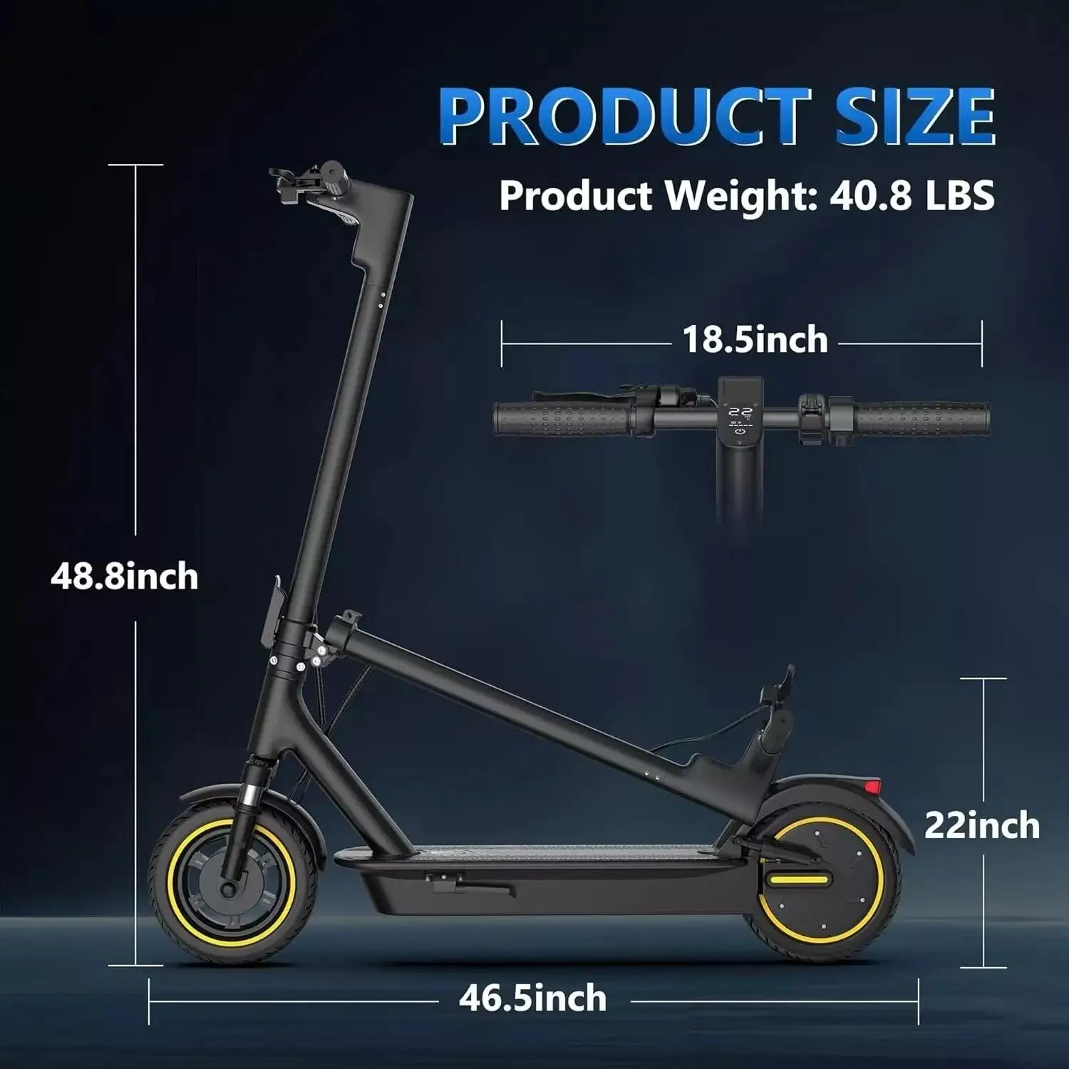 AOVOPRO New ESMAX Electric Scooter 500W 22MPH Adult APP Smart Scooter 28 miles Range Shock-absorbing Anti-skid Folding E-Scooter - Image 5