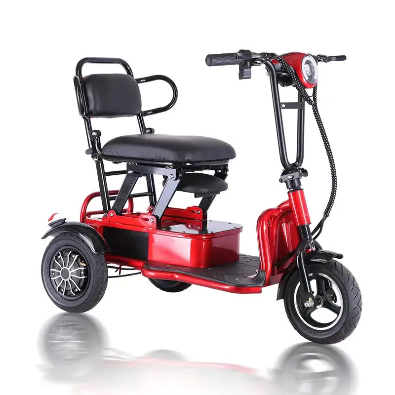 Portable Lightweight Electric Tricycle Adult Foldable E-Bike Scooter with Thick Tire Lithium Battery Powered Kick Scooter - Image 2