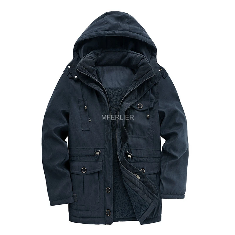 Winter Large Size Coats 9XL 8XL 7XL Bust 150cm Fleece Jackets Men - Image 3