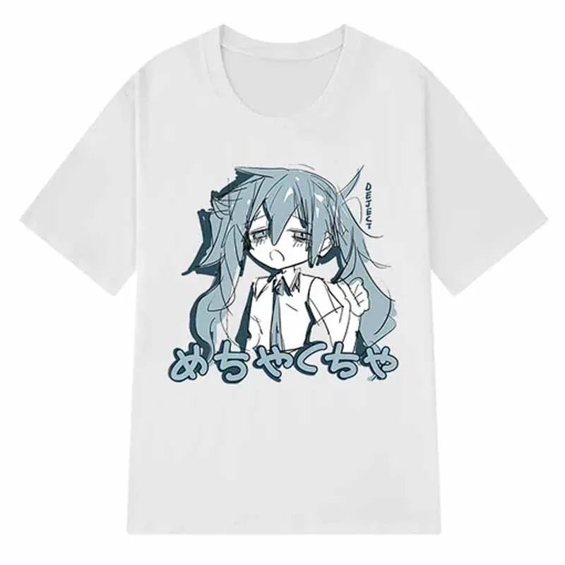 Japanese Y2K Anime Women T-shirt Cotton Loose Streetwear Casual Tees Big Size Short-sleeved Hip-hop Harajuku Tops Women Clothing - Image 2