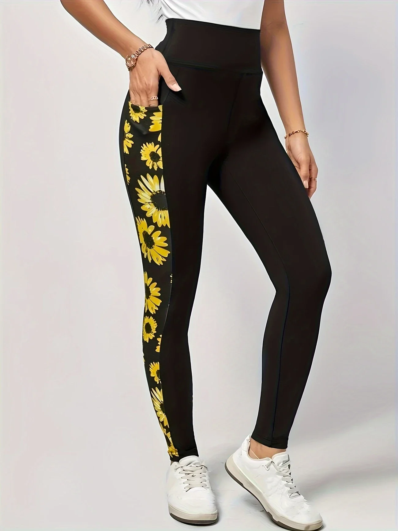 Plus Size 1XL-5XL Women's Black High-stretch Leggings Wear Nine-point Pants High-waisted Plus Fat Solid Color Small Feet Pants