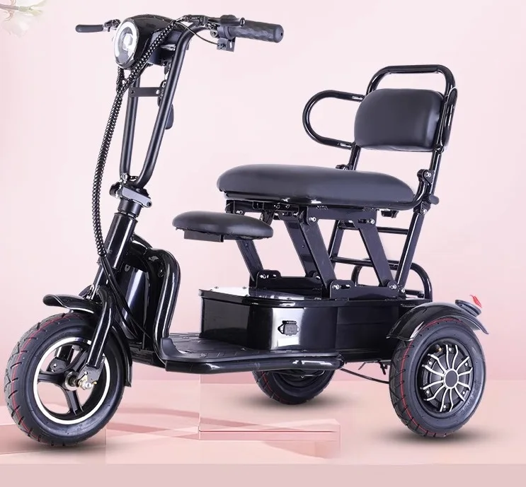 Portable Lightweight Electric Tricycle Adult Foldable E-Bike Scooter with Thick Tire Lithium Battery Powered Kick Scooter - Image 6
