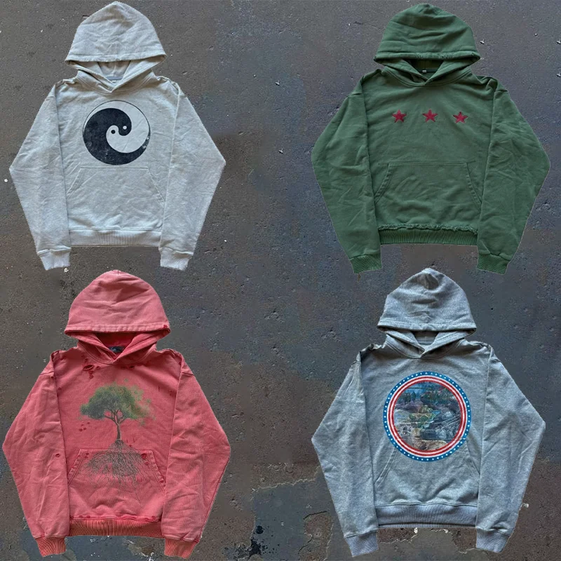 Y2K Hoodie Fashion Vintage Alphabet print pattern Goth Oversized Hoodie Sweatshirt Men women Hip Hop Comfortable Streetwear TOP