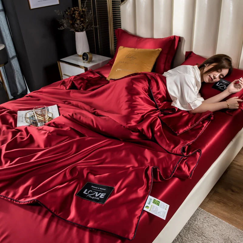 Summer Mulberry Silk Comforter Duvet Insert Luxury Natural Silk Blanket Satin Bedding Quilt Queen Single Double Twin Size Bed - Image 6