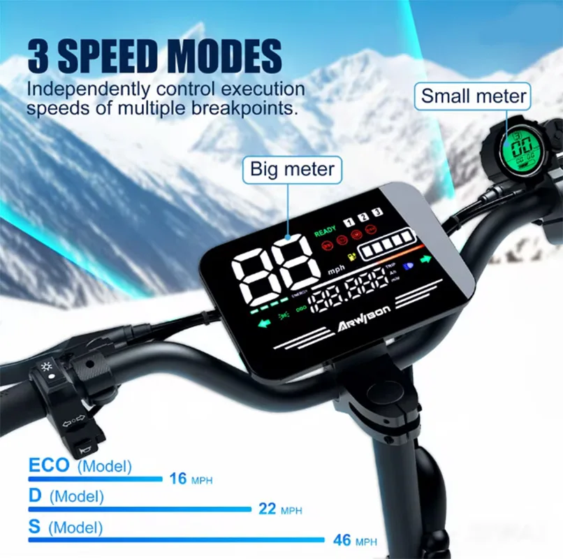 Arwibon 5600W Adult Electric Scooter Dual Motor Top Speed 46MPH, 60V27AH, 11-inch Off-Road Tires Sport Folding E-Scooter with Seat - Image 2