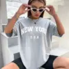 U.S.A New York USA City Street Printed Women T Shirts Breathable Summer T-Shirt Fashion Plus Size Clothing O-Neck Short Sleeve