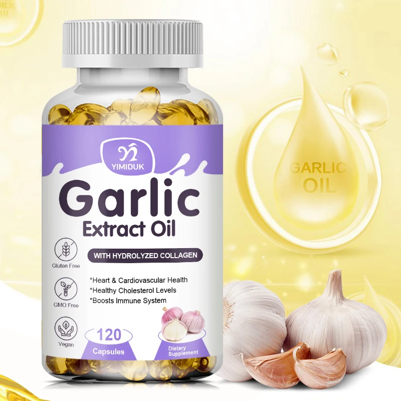 Buy 1 Get 1 Free! Pure Garlic Extract Oil Supplement, for Heart Health, Cholesterol & Blood Pressure, Immune System Booster - Image 6