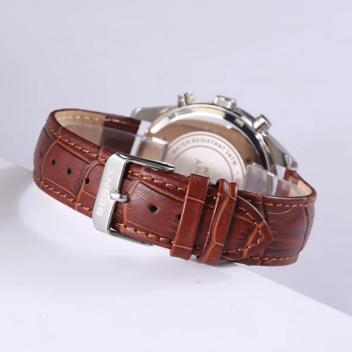 BERNY Men's Watch Watches Multifunction Chronograph Quartz Watch Calendar Date Luminous Fashion Cool Man Sports Wristwatch - Image 5