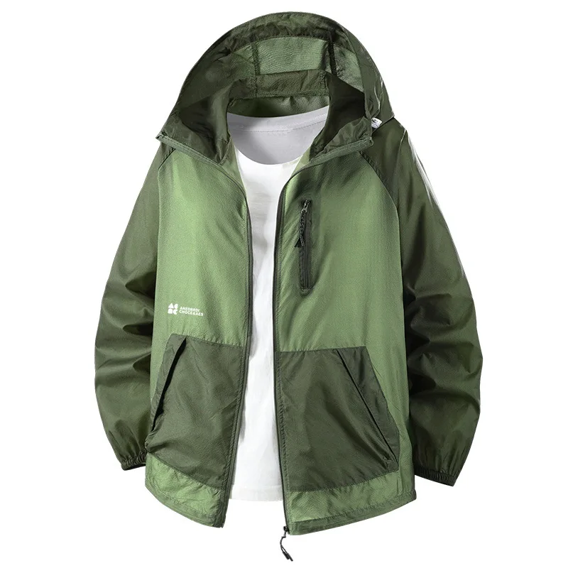 10XL 11XL Plus Size Men Summer Jackets Thin Ice Silk Sun Protection Ultra-Light Hooded Jacket Big Size 9XL Windbreaker Jacket - Image 5