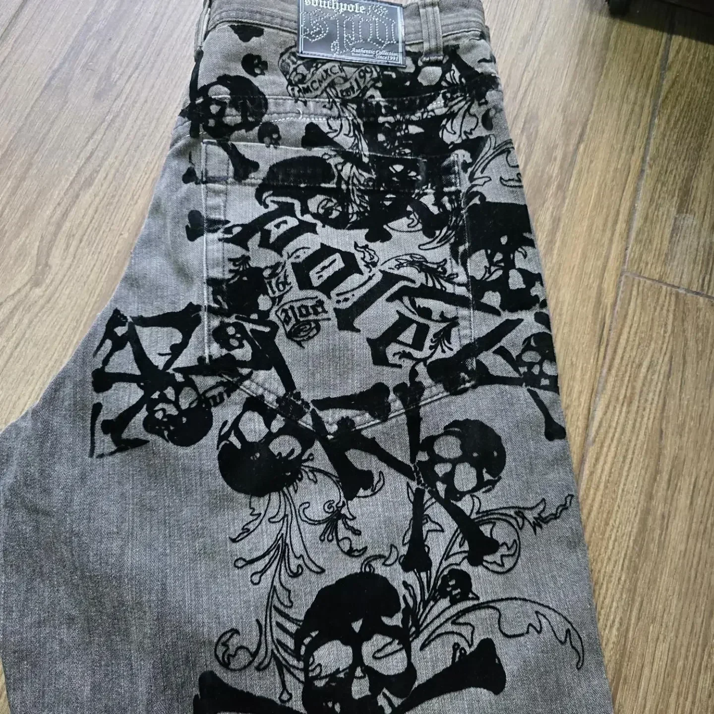 New Retro wash Southpole Jeans Loose Jeans Men's and Women's Y2K Harajuku Gothic Hip Hop Skateboard Pants Streetwear women - Image 6