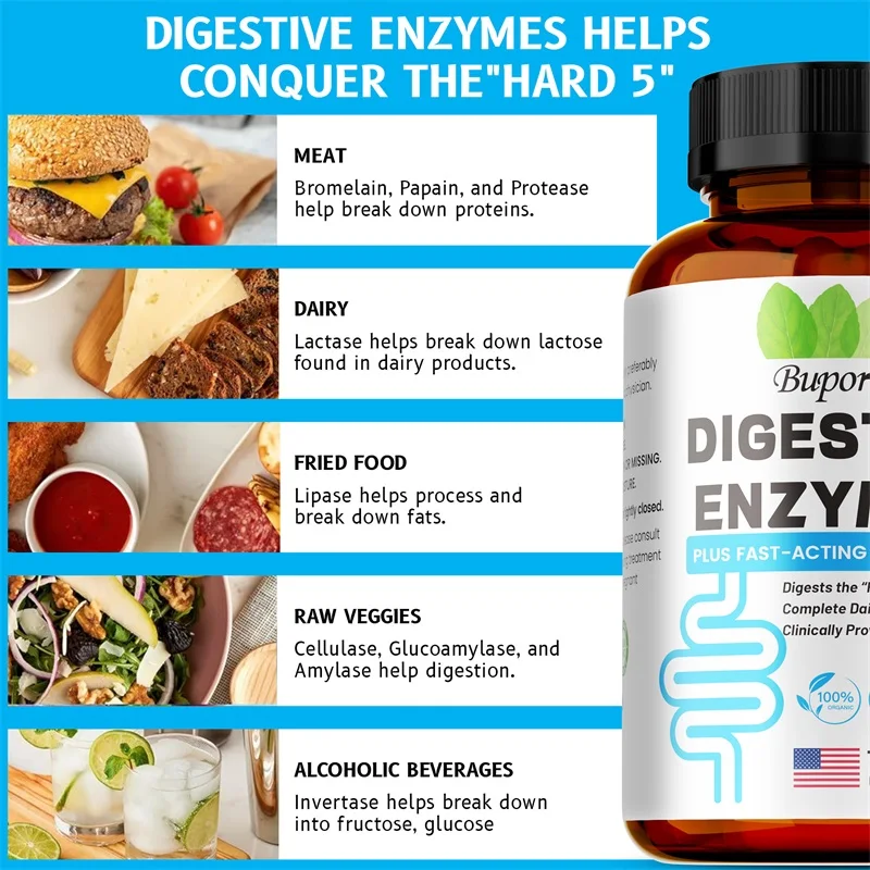 Digestive Enzymes Supplement - Digestion and Intestinal Health for Adults Men and Women, Promotes Nutrient Absorption - Image 6