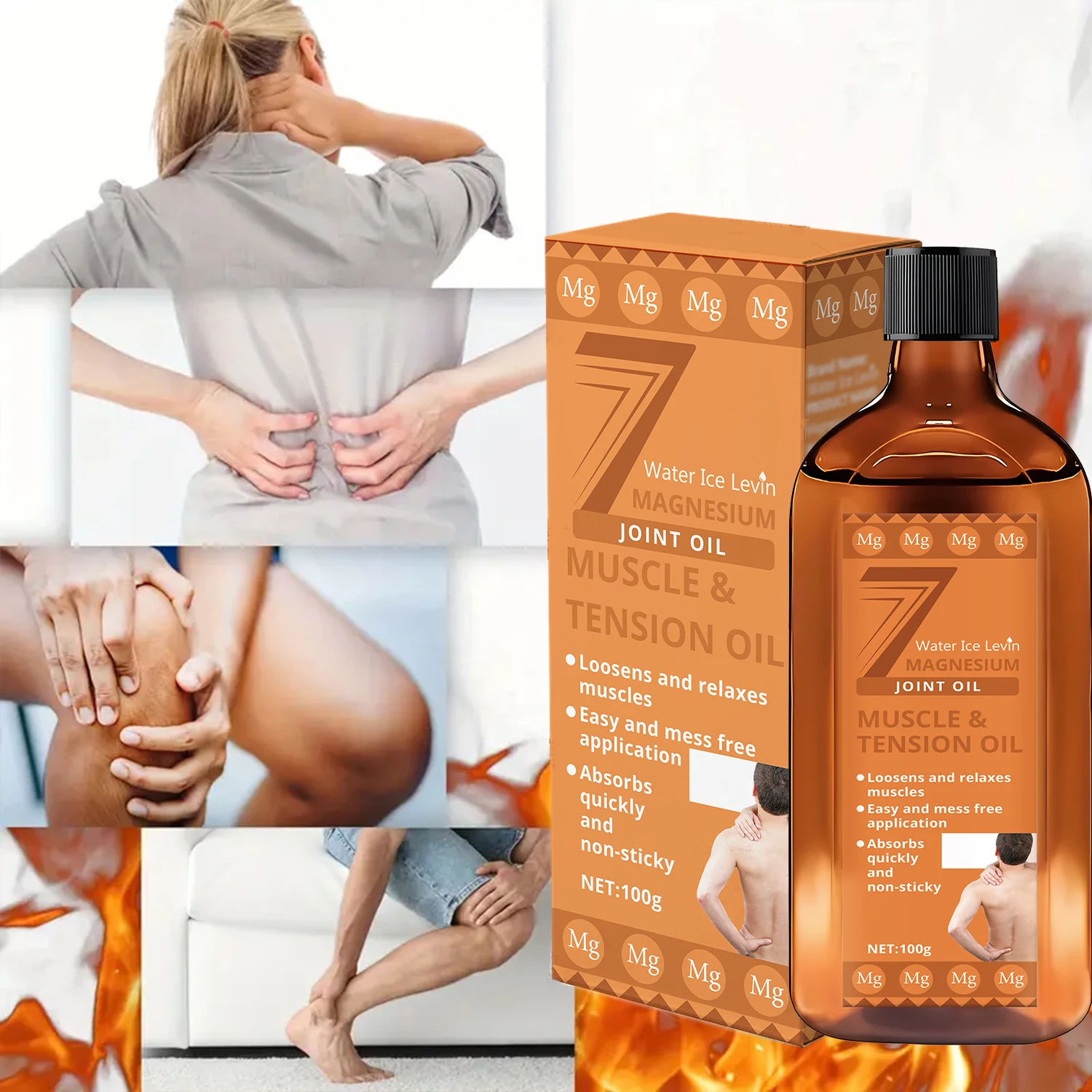 7 Magnesium Joint Oil: Light Texture, Loosens Muscles, Absorbs Fast/Non-Sticky, Daily Use Boosts Skin Elasticity